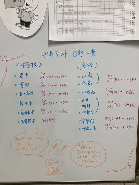 塾　個別指導　定期テスト　テスト対策　中学生　高校生